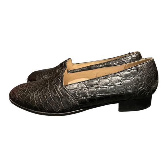 Italian Genuine Crocodile Slip On Dress Loafers Men’s 12 Handmade Leather Sole main image 6
